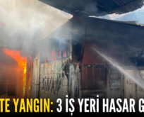 SİİRT’TE YANGIN:  3 İŞ YERİ HASAR GÖRDÜ