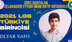 SİİRT’TE YAŞAYAN SURİYELİ GENÇ LGS TÜRKİYE BİRİNCİSİ OLDU!