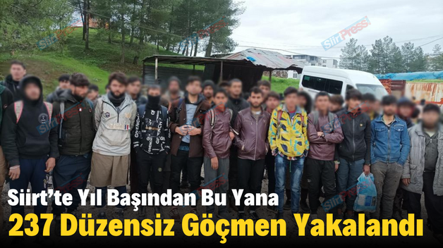 Siirt’te Yıl Başından Bu Yana 237 Düzensiz Göçmen Yakalandı