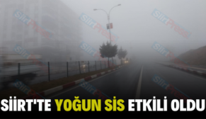 SİİRT’TE YOĞUN SİS ETKİLİ OLDU