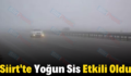 Siirt’te Yoğun Sis Etkili Oldu