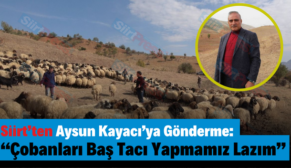 Siirt’ten Aysun Kayacı’ya Gönderme: “Çobanları Baş Tacı Yapmamız Lazım”