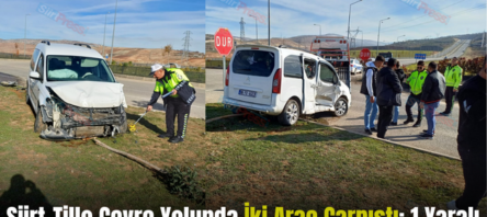 Siirt-Tillo Çevre Yolunda İki Araç Çarpıştı: 1 Yaralı