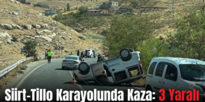 Siirt-Tillo Karayolunda Kaza: 3 Yaralı