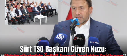 Siirt TSO Başkanı Güven Kuzu: “Girişimcilerimizin Önünü Açacak Destekler Bekliyoruz”