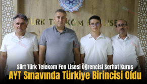 Siirt Türk Telekom Fen Lisesi Öğrencisi AYT Sınavında Türkiye Birincisi Oldu