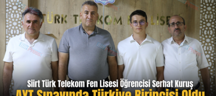 Siirt Türk Telekom Fen Lisesi Öğrencisi AYT Sınavında Türkiye Birincisi Oldu
