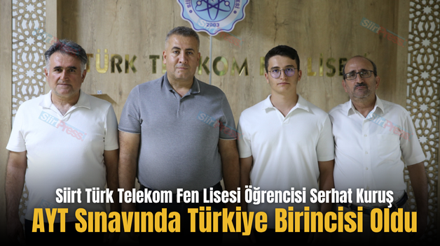 Siirt Türk Telekom Fen Lisesi Öğrencisi AYT Sınavında Türkiye Birincisi Oldu