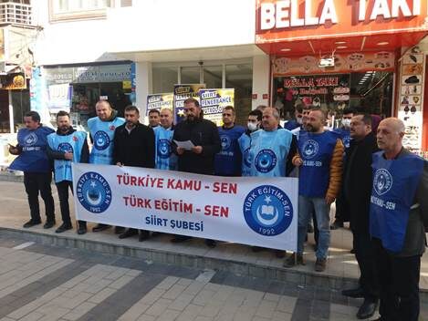 Türkiye Kamu-Sen Siirt İl Temsilciliği, Güres Caddesinde ek zam talebiyle