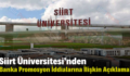 Siirt Üniversitesi’nden Banka Promosyon İddialarına İlişkin Açıklama!