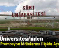 Siirt Üniversitesi’nden Banka Promosyon İddialarına İlişkin Açıklama!