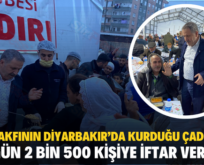 SİİRT VAKFININ DİYARBAKIR’DA KURDUĞU ÇADIRDA HER GÜN 2 BİN 500 KİŞİYE İFTAR VERİLİYOR