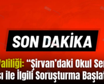 Siirt Valiliği: “Şirvan’daki Okul Servisi Kazası ile İlgili Soruşturma Başlatıldı”