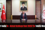 Siirt Valisi Dr. Kemal Kızılkaya’dan 2026 Yılı Tebrik Mesajı