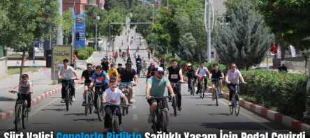 Siirt Valisi Gençlerle Birlikte Sağlıklı Yaşam İçin Pedal Çevirdi