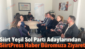 Siirt Yeşil Sol Parti Adaylarından Haber Büromuza Ziyaret