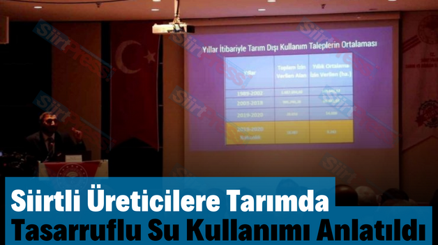 Siirtli Üreticilere Tarımda Tasarruflu Su Kullanımı Anlatıldı