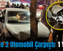 Siirt’te 2 Otomobil Çarpıştı: 1 Yaralı
