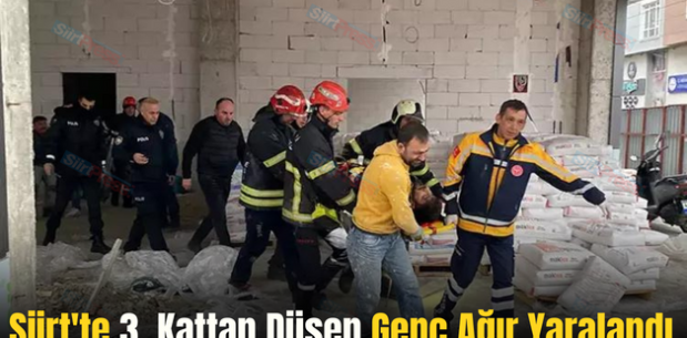 Siirt’te 3. Kattan Düşen Genç Ağır Yaralandı