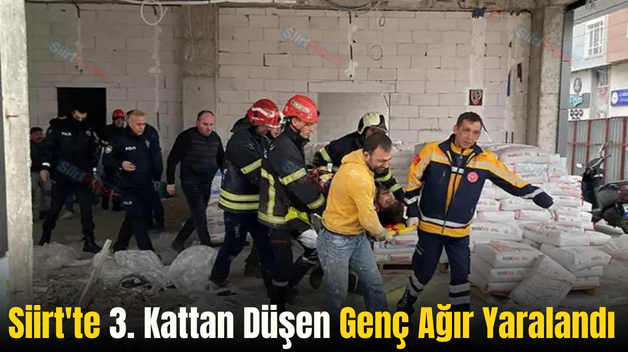 Siirt’te 3. Kattan Düşen Genç Ağır Yaralandı