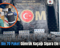 Siirt’te 4 Bin 70 Paket Gümrük Kaçağı Sigara Ele Geçirildi