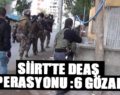 SİİRT’TE DAEŞ OPERASYONU: 6 GÖZALTI