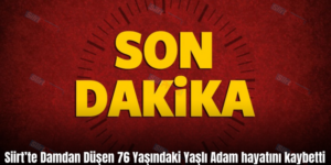 Siirt’te Damdan Düşen 76 Yaşındaki Yaşlı Adam hayatını kaybetti