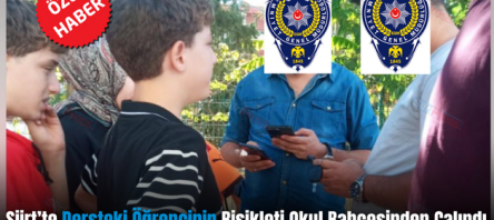 Siirt’te Dersteki Öğrencinin Bisikleti Okul Bahçesinden Çalındı