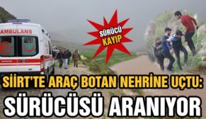 SİİRT’TE ARAÇ BOTAN NEHRİNE UÇTU: SÜRÜCÜSÜ ARANIYOR