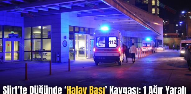 Siirt’te Düğünde ‘Halay Başı’ Kavgası: 1 Ağır Yaralı