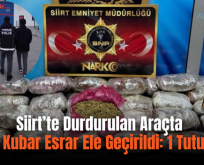 Siirt’te Durdurulan Araçta 13 Kilo Kubar Esrar Ele Geçirildi: 1 Tutuklama