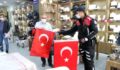 SİİRT’TE ESNAFA TÜRK BAYRAĞI VE MASKE DAĞITILDI