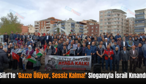 Siirt’te ‘Gazze Ölüyor, Sessiz Kalma!’ Sloganıyla İsrail Kınandı