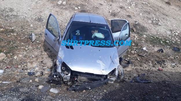 Siirt’in Şirvan ilçe karayolu Akyamaç (Helenzok) köyü yakınlarında gizli buzlanma