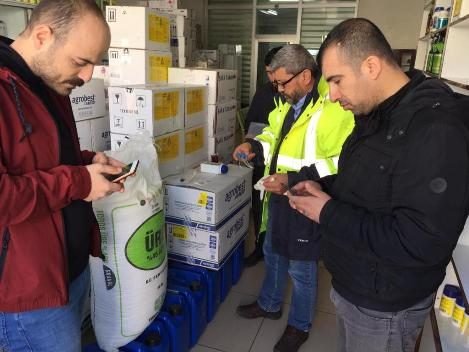 Siirt Tarım ve Orman İl Müdürlüğü personelleri tarafından gübre takip