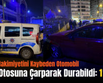 Siirt’te Hakimiyetini Kaybeden Otomobil Polis Otosuna Çarparak Durabildi: 1 Yaralı