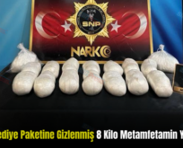 Siirt’te Hediye Paketine Gizlenmiş 8 Kilo Metamfetamin Yakalandı