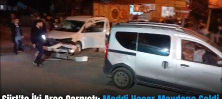 Siirt’te İki Araç Çarpıştı: Maddi Hasar Meydana Geldi