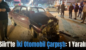 Siirt’te İki Otomobil Çarpıştı: 1 Yaralı