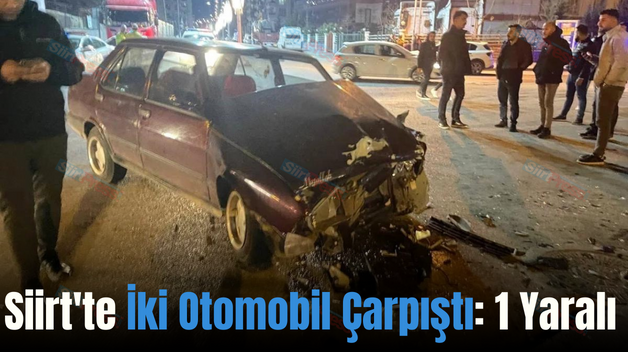 Siirt’te İki Otomobil Çarpıştı: 1 Yaralı