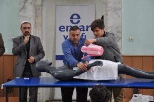 Siirt Anadolu İmam Hatip Lisesinde uygulamalı cenaze yıkama ve tekfin