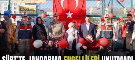 SİİRT’TE JANDARMA ENGELLİLERİ UNUTMADI