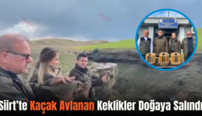 Siirt’te Kaçak Avlanan Keklikler Doğaya Salındı