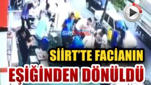 Siirt’te bir kahvede oturan vatandaşların üzerine apartman hava boşluğunun pencere