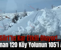 Siirt’te Kar Etkili Oluyor!.. Kapanan 120 Köy Yolunun 105’i Açıldı