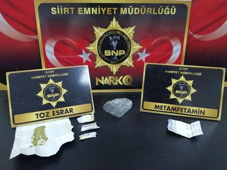 Siirt İl Emniyet Müdürlüğü Narkotik Suçlarla Mücadele Şube Müdürlüğü ekiplerince