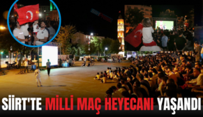 SİİRT’TE MİLLİ MAÇ HEYECANI YAŞANDI
