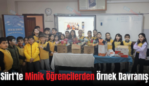 Siirt’te Minik Öğrencilerden Örnek Davranış