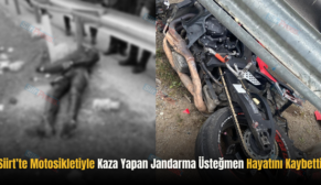 Siirt’te Motosikletiyle Kaza Yapan Jandarma Üsteğmen Hayatını Kaybetti