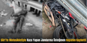 Siirt’te Motosikletiyle Kaza Yapan Jandarma Üsteğmen Hayatını Kaybetti